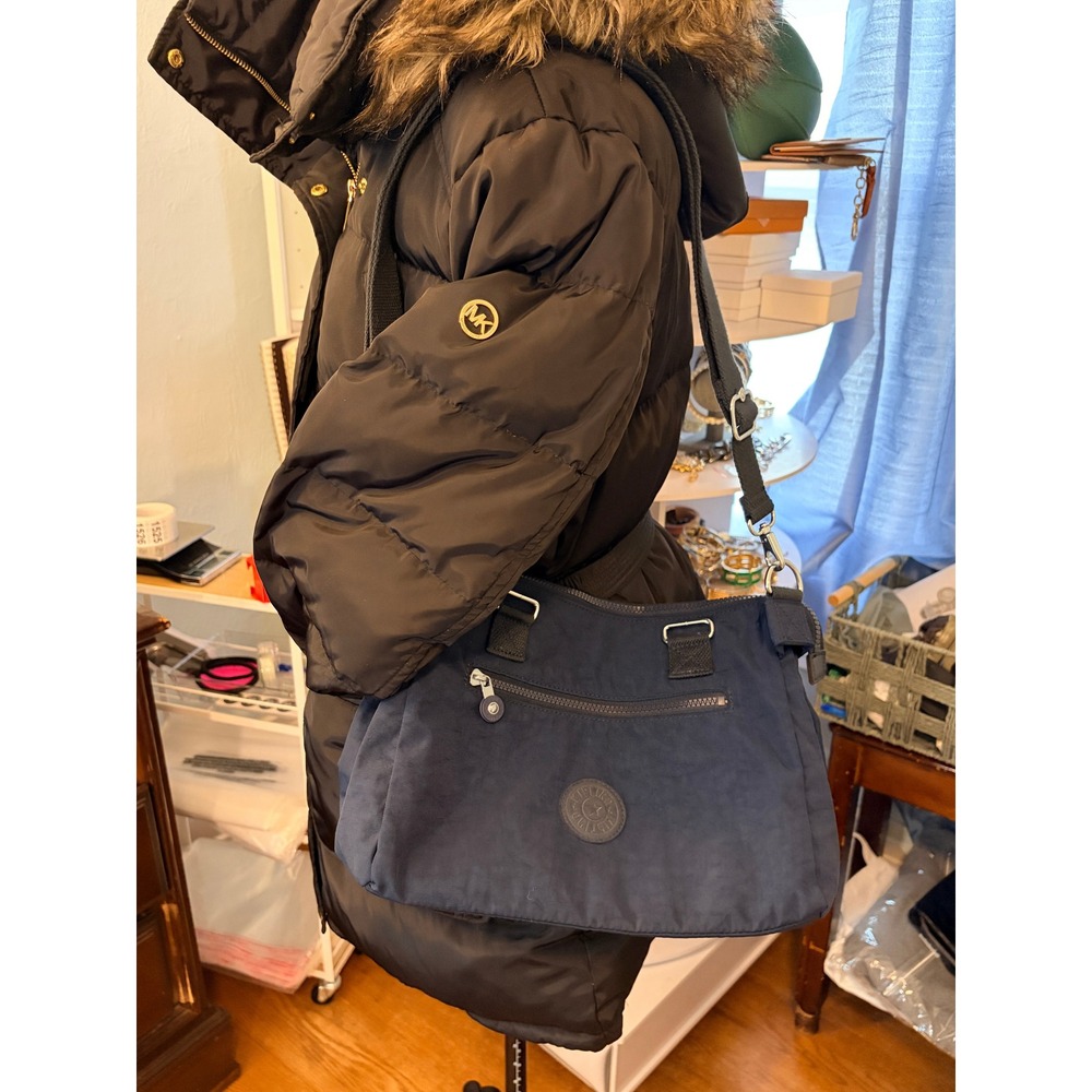 Kipling Elysia Shoulder/Crossbody Bag Navy Blue Nylon Casual Gorpcore